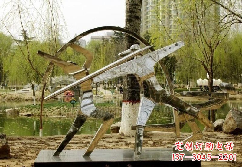 南通不锈钢运动员雕塑