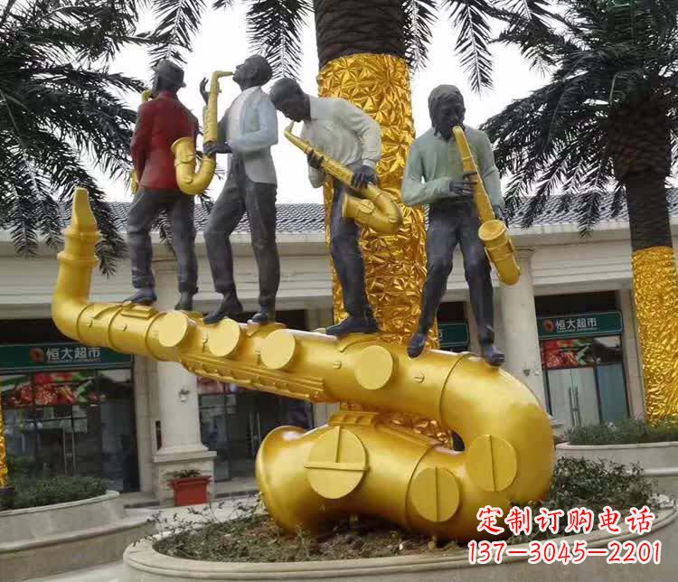 南通不锈钢萨克斯雕塑精美绝伦