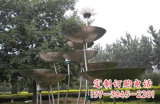 南通不锈钢大型荷叶雕塑
