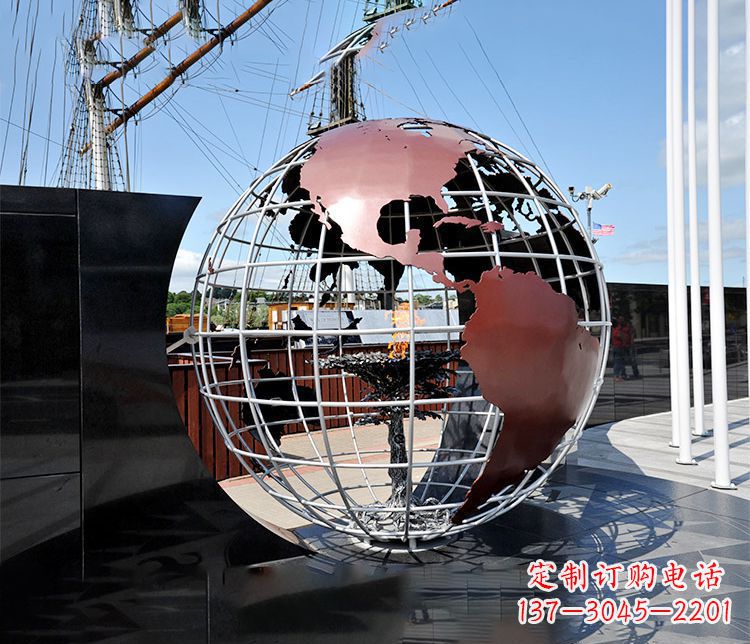 南通不锈钢大型地球仪雕塑精美纳米艺术