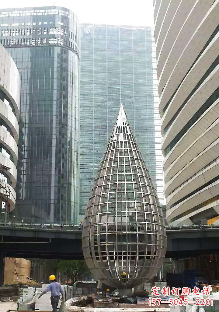 南通不锈钢大型水滴城市景观雕塑