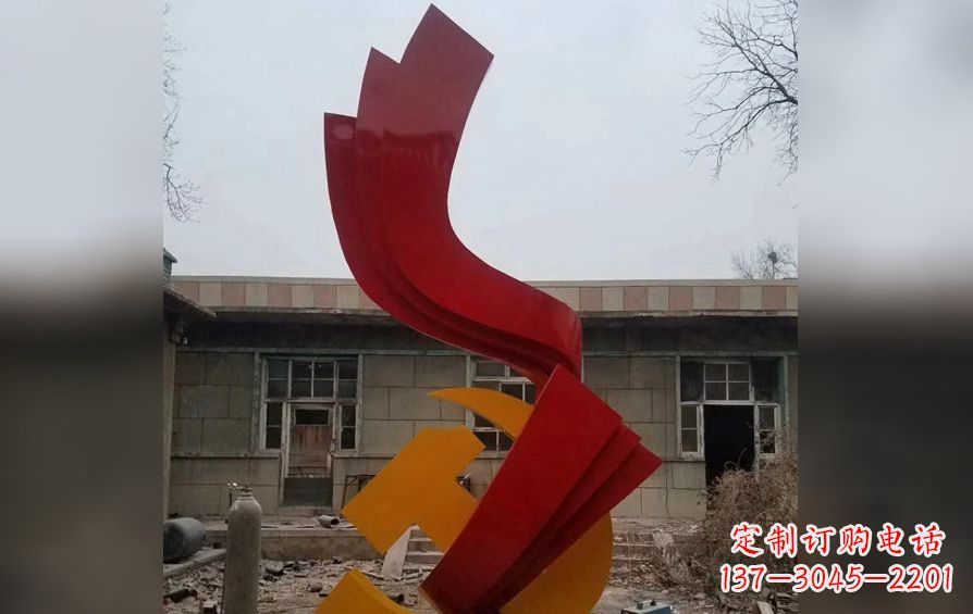 南通不锈钢党徽雕塑——为共产主义奠基