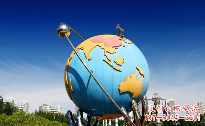 南通不锈钢地球仪雕塑精致的艺术之作