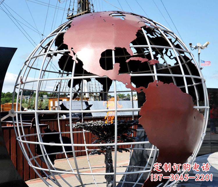 南通不锈钢地球仪雕塑精美的艺术品