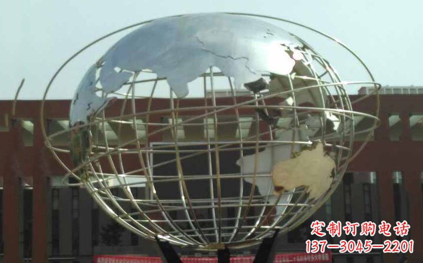 南通不锈钢地球仪雕塑象征地球的美丽