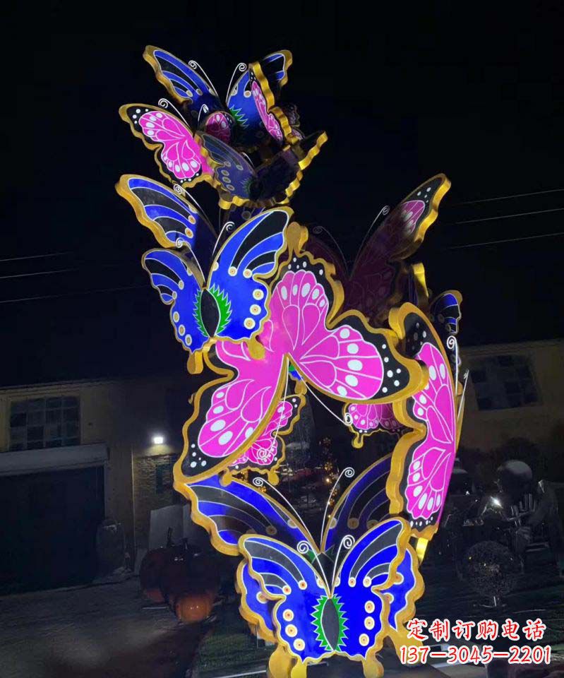 南通不锈钢蝴蝶雕塑彩绘魅力无限