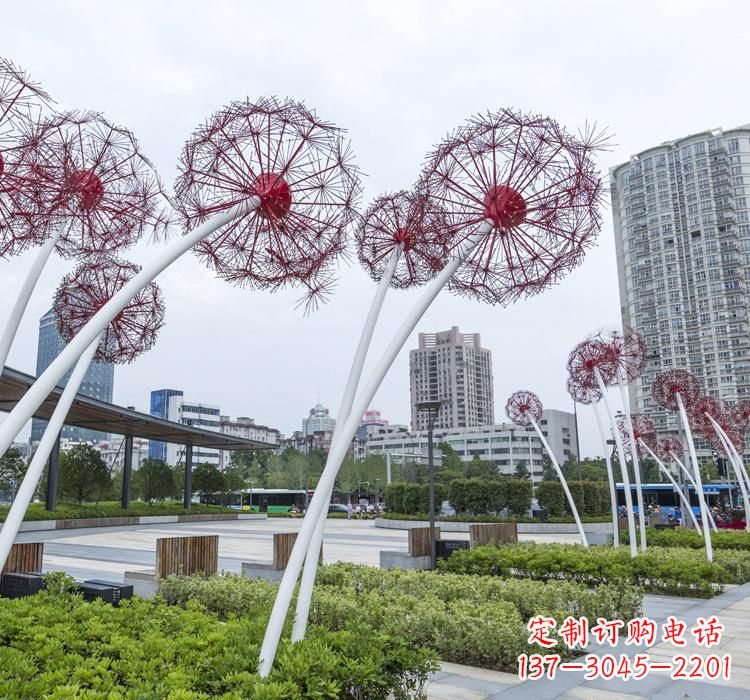 南通不锈钢蒲公英雕塑色彩缤纷的自然之美
