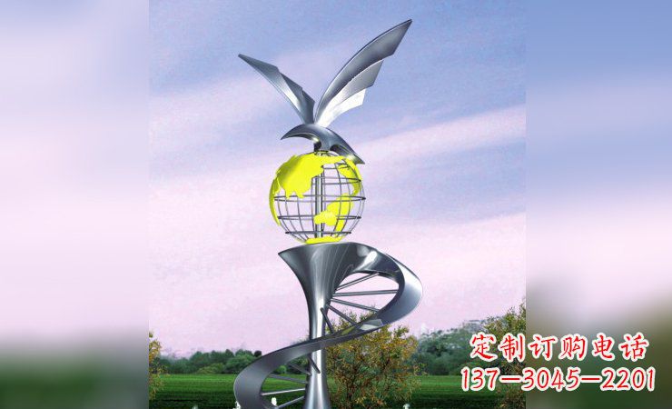 南通雄鹰展翅,不锈钢雕塑飞翔