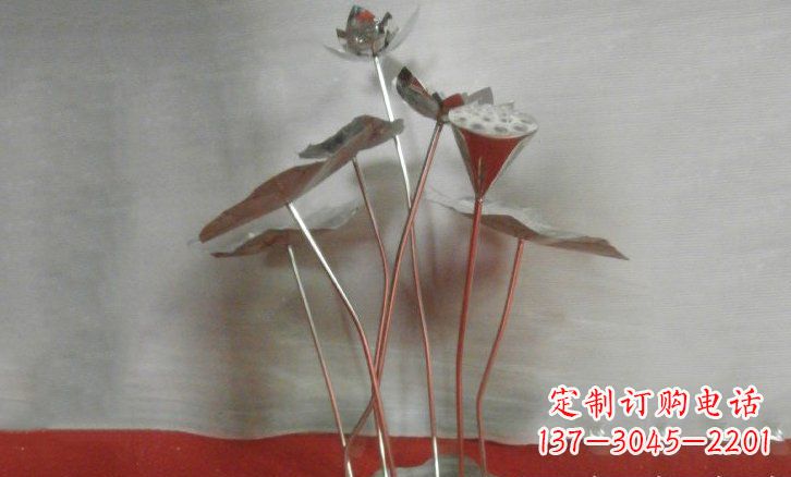 南通不锈钢锻造的荷叶雕塑