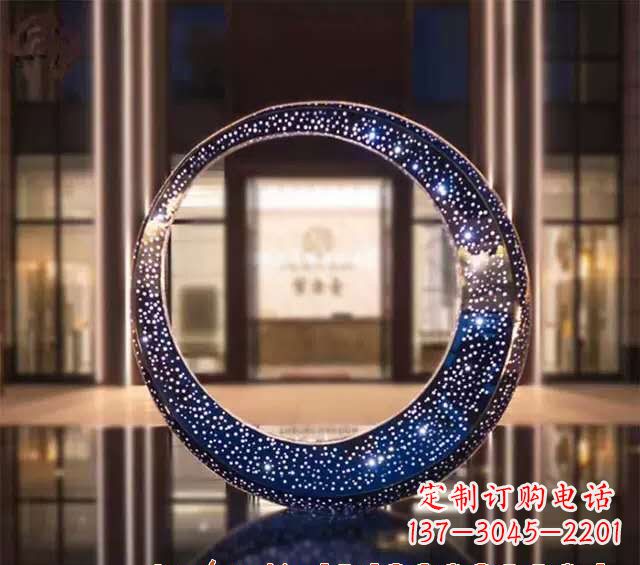南通不锈钢发光月亮雕塑照亮夜空的梦幻之光