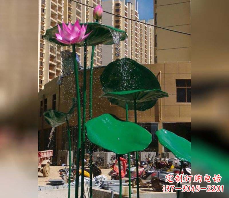 南通不锈钢仿真荷花雕塑