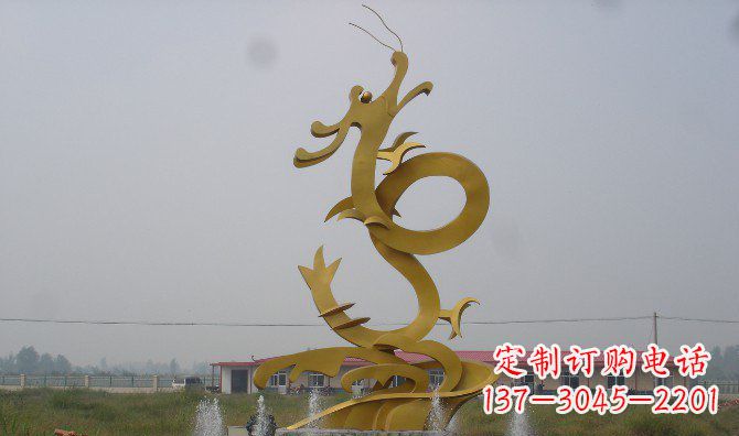 南通不锈钢飞龙雕塑精美传承中华文化