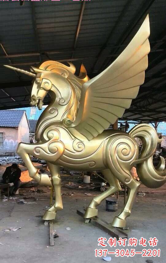 南通不锈钢独角兽雕塑铸造精美绝伦