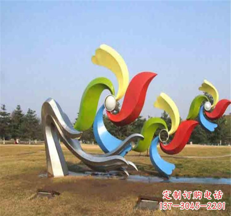 南通不锈钢风车雕塑绚丽多彩的艺术精品