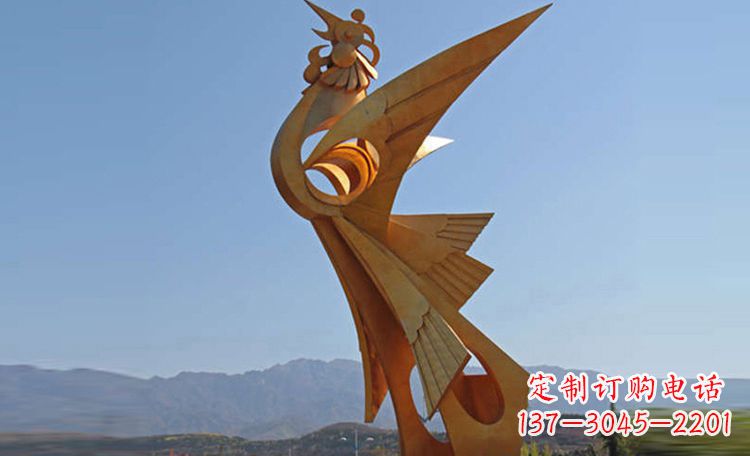 南通不锈钢凤凰雕塑,给环境增添灵动之美