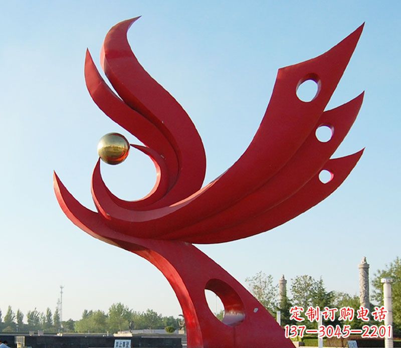 南通不锈钢凤凰雕塑——传承千百年传统文化