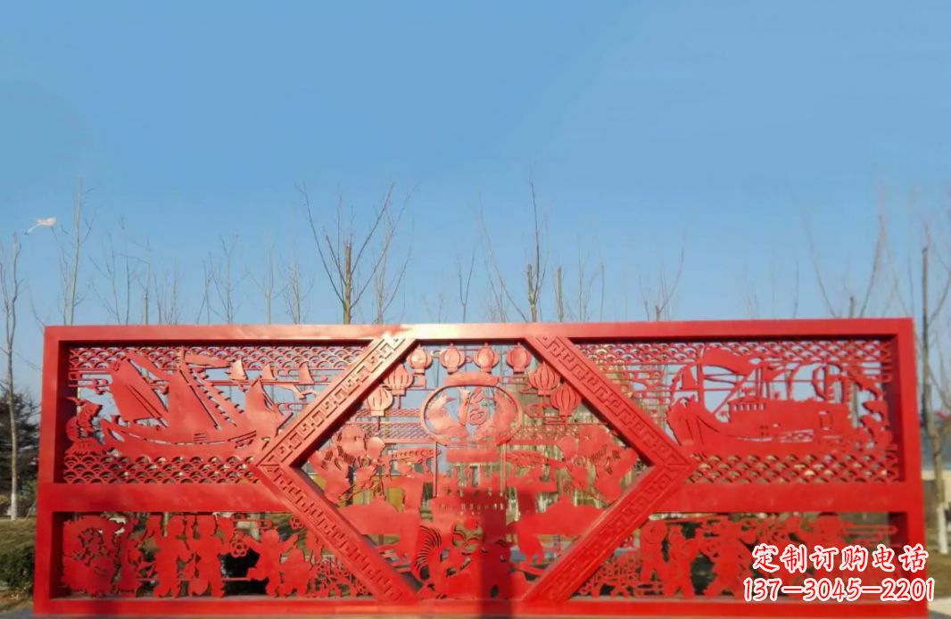 南通不锈钢福字雕塑——点亮广场景观