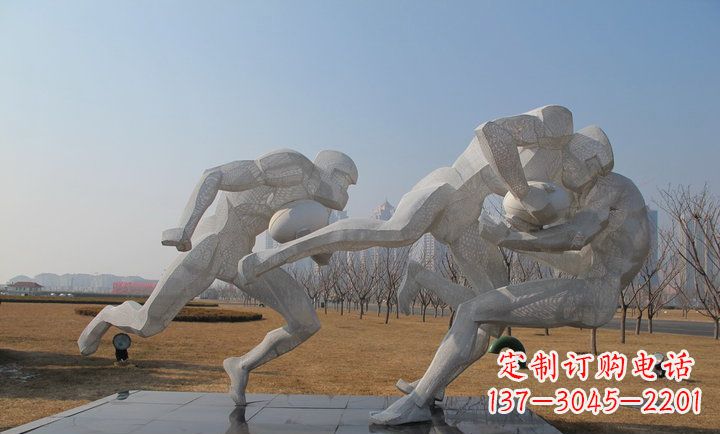 南通橄榄球雕塑纪念精神