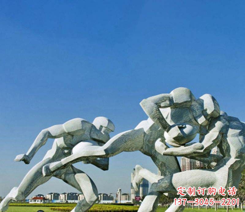 南通橄榄球雕塑传承优雅运动精神