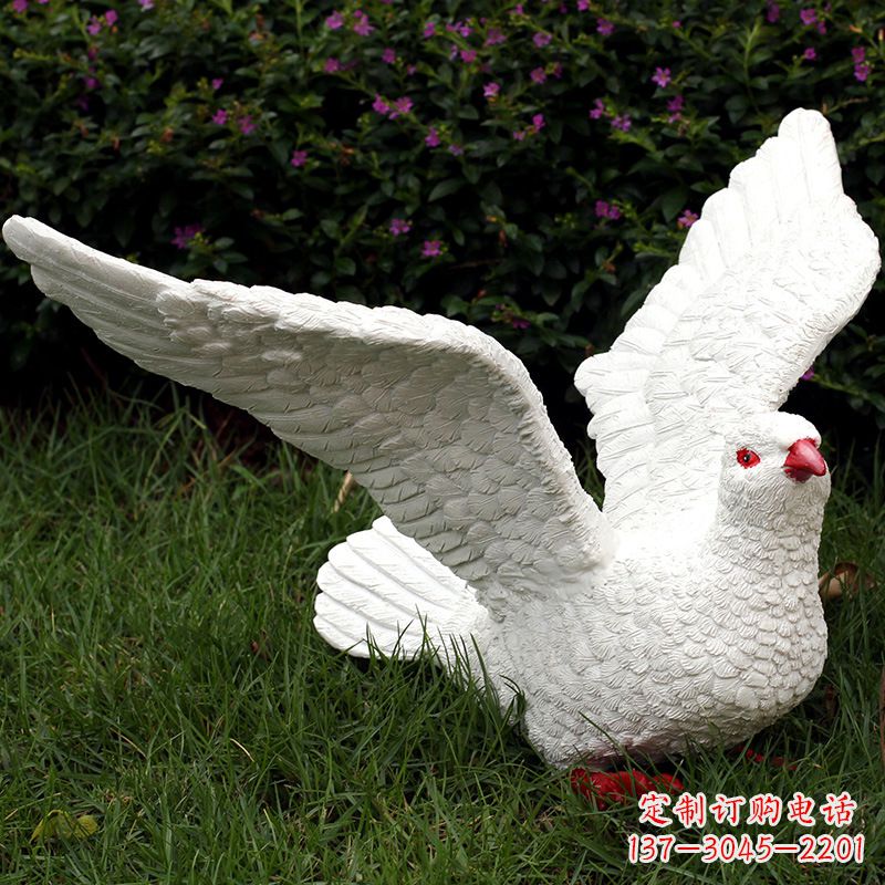 南通不锈钢鸽子雕塑象征和平与美好