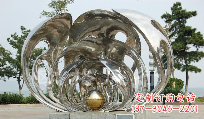 南通不锈钢贝壳珍珠雕塑艺术的融合