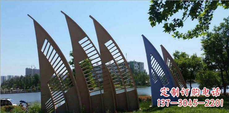 南通不锈钢公园的船帆雕塑