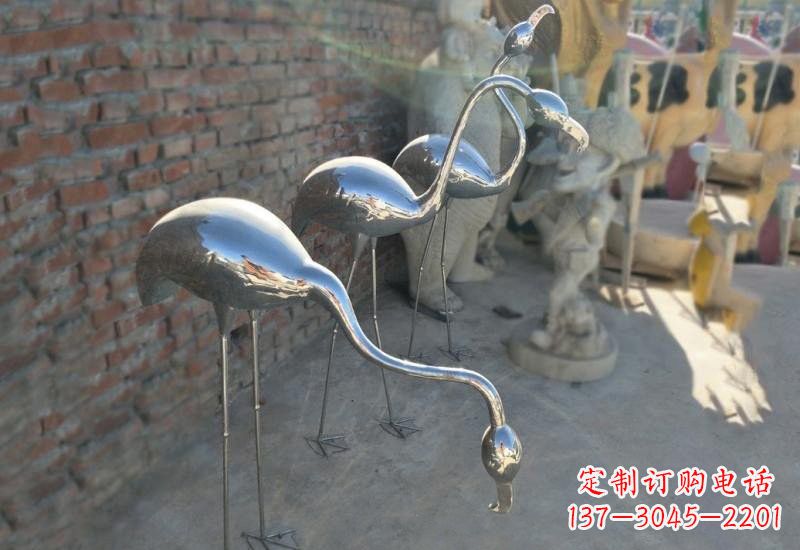 南通不锈钢火烈鸟雕塑灿烂耀眼的艺术之作
