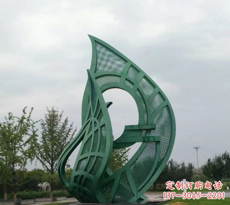 南通不锈钢大型镂空树叶雕塑精美绝伦