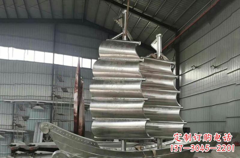 南通不锈钢帆船雕塑海洋的象征
