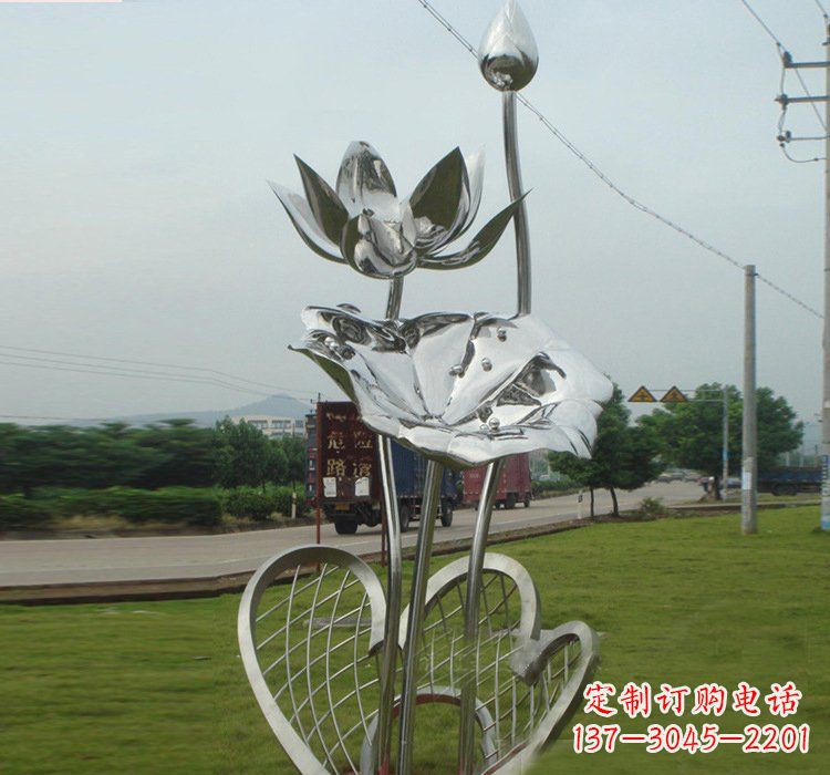 南通不锈钢荷叶雕塑——精美优雅的艺术品