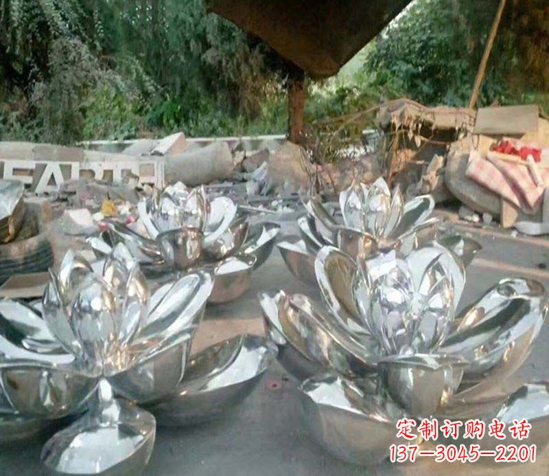 南通不锈钢荷花雕塑给公园带来灿烂美景