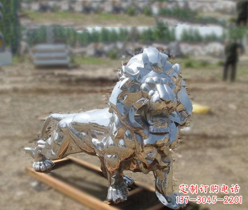 南通不锈钢雕刻的狮子