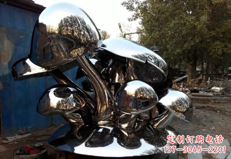 南通不锈钢公园蘑菇雕塑