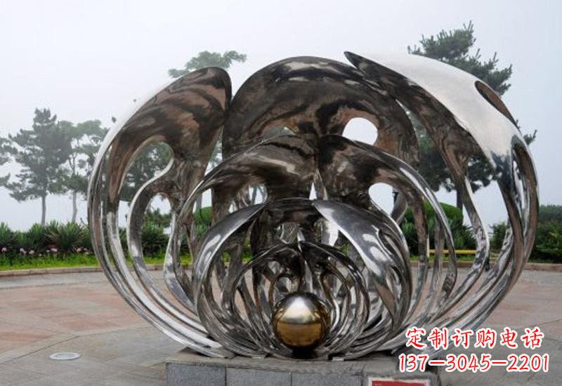 南通不锈钢贝壳雕塑海洋风情的精美礼赞
