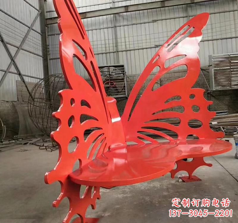 南通不锈钢蝴蝶座椅雕塑美丽的艺术作品