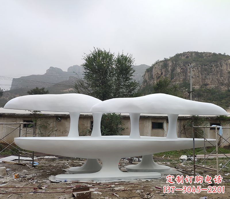 南通不锈钢蘑菇雕塑美丽的景观装置