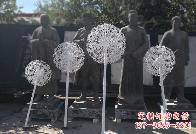 南通不锈钢蒲公英喷泉雕塑
