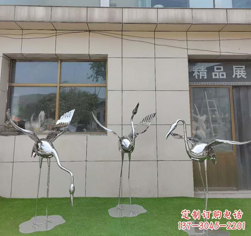 南通不锈钢仙鹤雕塑传承传统文化