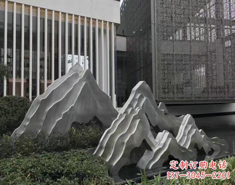 南通不锈钢公园小区精美的假山雕塑