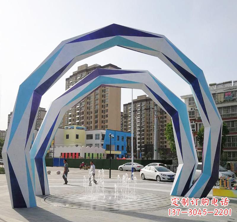 南通不锈钢拱门雕塑令人惊叹的艺术品