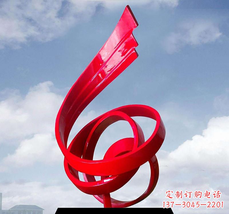 南通美丽的飘带雕塑——城市的精灵