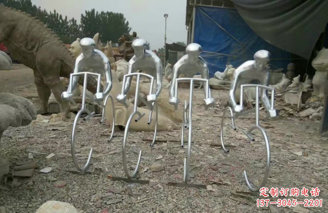 南通不锈钢自行车雕塑——美丽的自行车文化精神