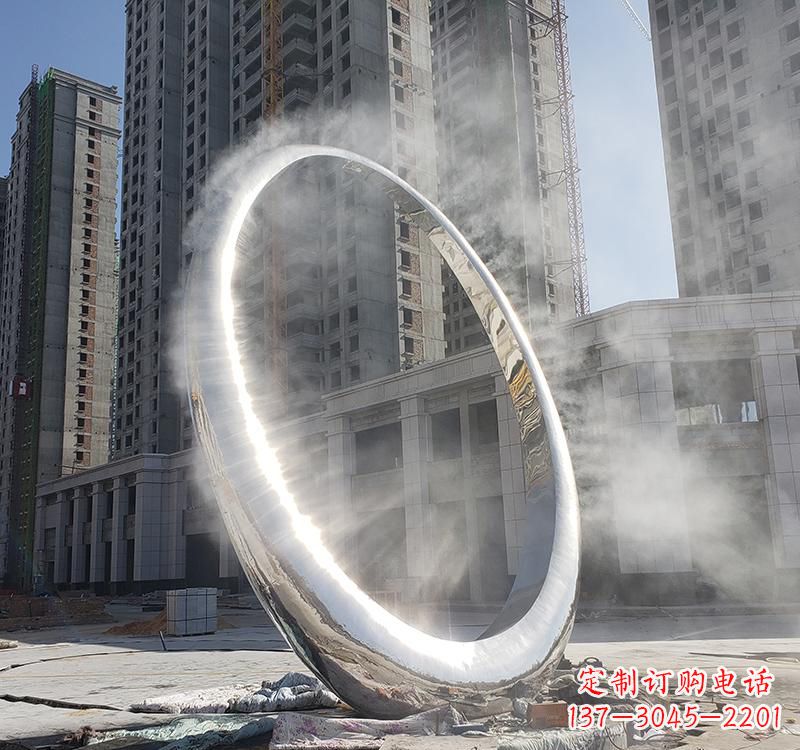 南通不锈钢圆环雕塑给城市带来独特美感