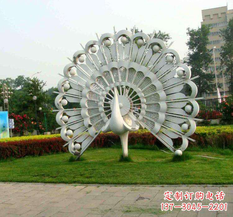 南通不锈钢孔雀雕塑艺术与美的完美结合