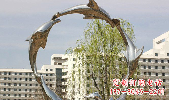 南通海豚雕塑精美景观的象征