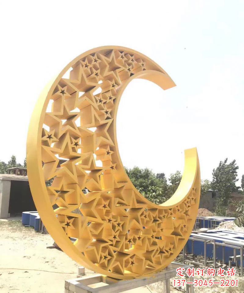 南通不锈钢月亮雕塑象征着梦想与希望