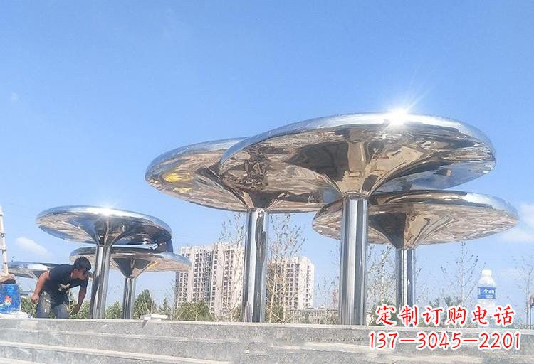 南通不锈钢广场凉亭雕塑——精美雕塑点缀美丽环境