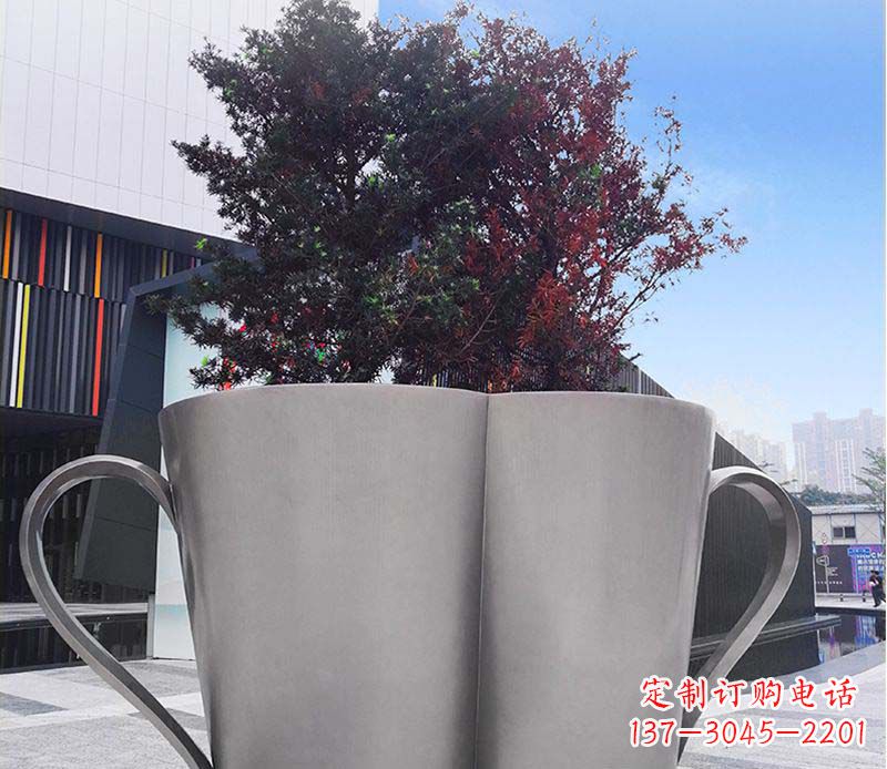 南通不锈钢花盆雕塑美观耐用