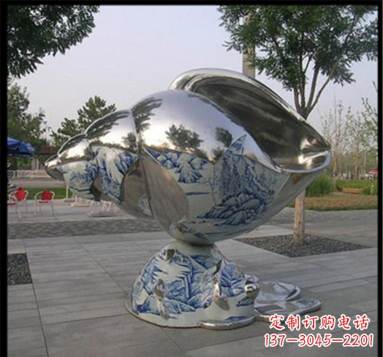 南通不锈钢海螺景观雕塑精美的海景景观