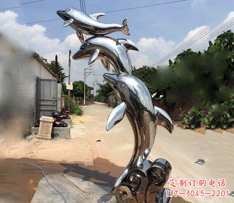 南通不锈钢海豚雕塑艺术的浪漫